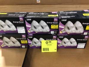 lot 39 image: Lot of Energy Saver Halogen Light Bulbs Customer Returns See Pictures