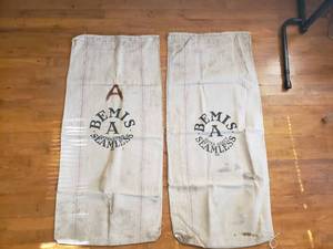 lot 48 image: Lot of 2 Bemis A Extra Heavy Seamless Seed Bags, 44