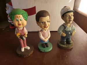 lot 55 image: Lot of 3 Farm and Garden Related Bobbleheads