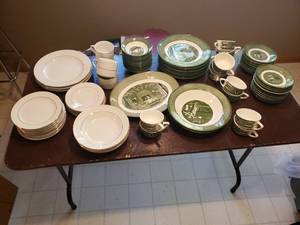 lot 75 image: 2 Sets of Plates, Cups, Bowls Etc
