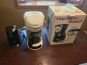 lot 79 image: 2 Coffee Makers, Can Opener, 2 Coffee Servers
