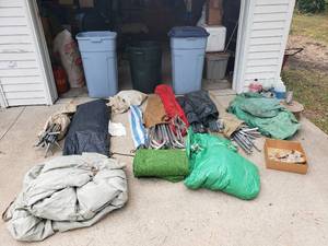 lot 125 image: HUGE Lot of Tents, Tent Poles
