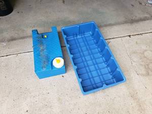 lot 126 image: Plastic Liquid Storage and Blue Plastic Drawer