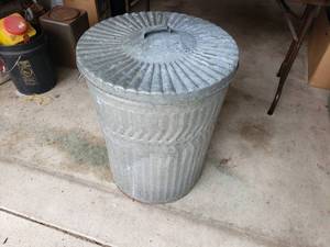 lot 137 image: Metal Garbage Can