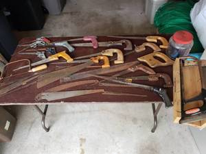 lot 146 image: Table Full of Saws