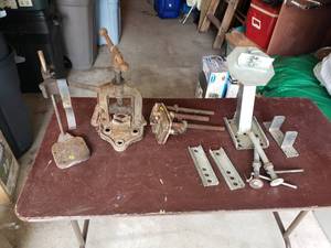 lot 151 image: Vintage Vise, Press Clamp and Others