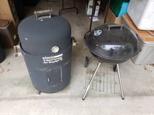 lot 153 image: Brinkman Smoker and Small Charcoal Grill