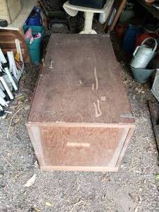 lot 202 image: Large Wooden Storage Box