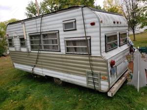 lot 245 image: Vintage Camper Frame - Sold for Frame or Scrap - Will Need to be Trailered, No Title