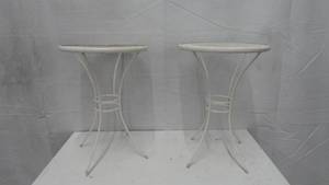 2 - Metal Patio end tables