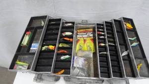 Vintage Alum Tackle Box  with tackle