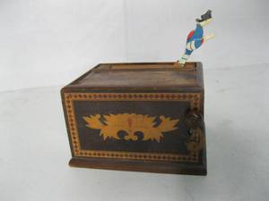 Vintage Pop-Up Wooden Cigarette Dispensing Box
