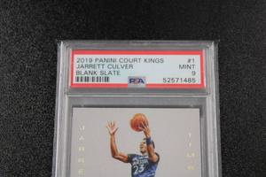 lot 7 image: 2019-20 Court Kings Blank Slate Jarrett Culver #1 Rookie Card PSA 9
