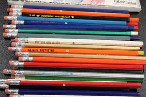 lot 43 image: Vintage NFLMLB Pencils Lot  70 Pencils