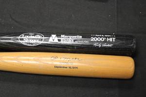 lot 50 image: Kirby Puckett & Paul Molitor SGA Full Size Bat Lot