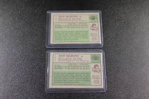 lot 59 image: 1984 Topps Dan Marino #123 Rookie Card Lot  2 Rookie Cards