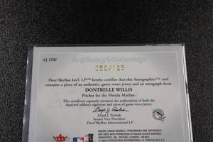 lot 72 image: 2004 Skybox Autographics Donrelle Willis Autograph #AJ-DW 50125  Only 125 Exist