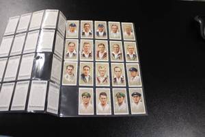 lot 93 image: Vintage 1934 Players Cigarettes Cricketers Cricket Trading Card Lot  49 Cards
