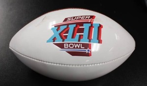 lot 104 image: Wilson The Duke Super Bowl XLII Full Size Authentic Football  Patriots vs Giants