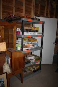 lot 972 image: Plastic Shelving Unit 5-tier