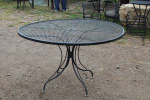 lot 994 image: MetalWrought Iron Patio Table