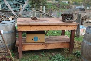 lot 1046 image: Cedar TableBar 1-shelf
