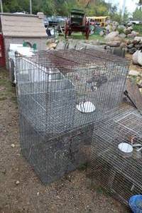 lot 1061A image: Metal Two-Level Animal Cage