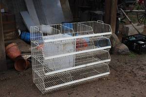 lot 1084 image: Wire Storage Bin Organizer 4-tier