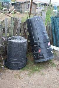 lot 1132 image: Lot of (6) Menards Plastic Garbage Cans