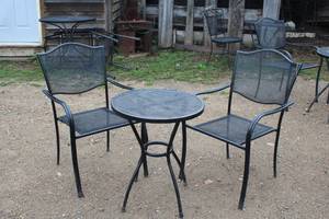 lot 997 image: Patio Table Set - Table and Two Chairs