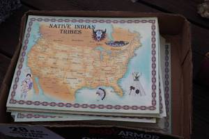 lot 1923 image: Lot of (1 Box) Native Indian Tribes Post Cards Retail Stock 8-12x11