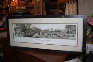 lot 1925 image: Print - Corona Speedway California 1913 , Framed