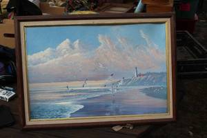 lot 1912A image: Print - From Sea to Shining Sea by August Holland Signed , FramedSingle Matte