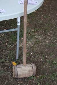 lot 1983 image: Vintage Wood Sledgehammer