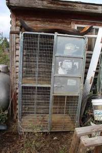 lot 1152 image: Stainless Steel Wheeled Locking Liquor Cabinet