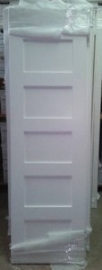 lot 49 image: Slab Door (2). 5 Panel Door. 24