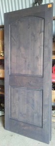 lot 74 image: Alder Dark Stained Door Slab (3). 32