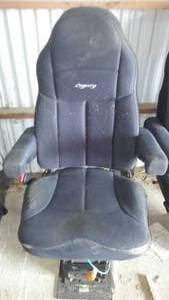 lot 201 image: Legacy Silver Seat (Black Cloth) w Armrests.