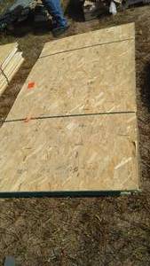 lot 188 image: OSB Board sheeting 4x8, with textured finish on flip side.