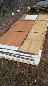 lot 189 image: OSB with Plastic Textured Sheets & more.