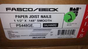 lot 250 image: FASCOBECK Paper Joist Nails (2).