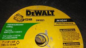 lot 263 image: DeWalt ConcreteMasonry Saw Blade