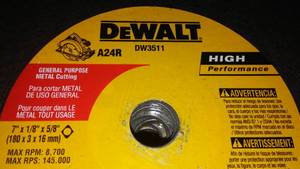 lot 264 image: DeWalt metal Saw Blade 7