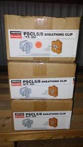 lot 289 image: Simpson PSCL 58 Sheathing Clamps (250 in box). Quantity 2 boxes.