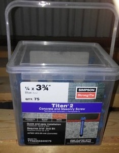 lot 405 image: Titen 2 Concrete and Masonry Screw. 3.75