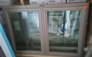lot 492 image: Thermo Tech Window. Double Casement, Vinyl. 54 In. W X 36 In. T.