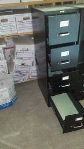 lot 496 image: File Cabinet 4 Drawer. Filex 25in. X 15in.Wx 52in T.