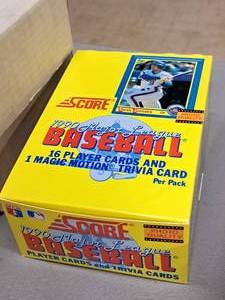 Lot of (1 Box) 1990 Score Baseball Collectors Cards