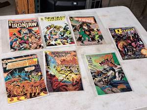 Lot of (7) Comic Books - Ironjaw, Fantasy Features, Lost In Space, Q-Unit, Midnight Men, Terminal Point, Breakthrough