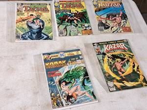 Lot of (5) Marvel Comic Books - Tarzan, Kazar, Korak